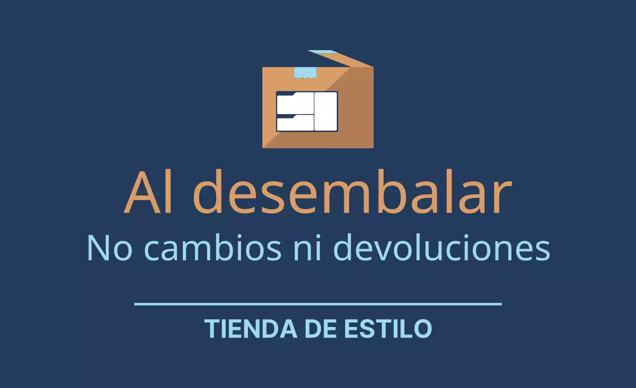 No se admiten cambios ni devoluciones