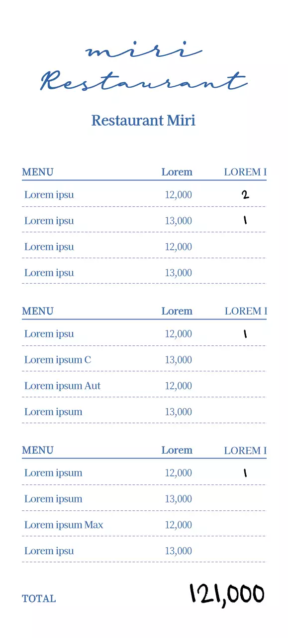 Une réception de logo de restaurant avec un style émotionnel et simple