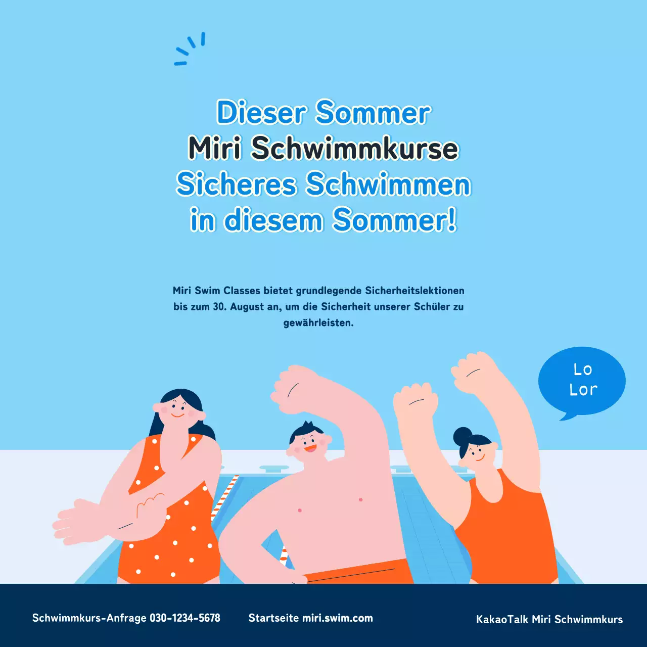 blau niedlich Schwimmen Illustration Schwimmen Klasse Schwimmen Lektionen Schwimmen Grundlagen Schwimmen cardnews