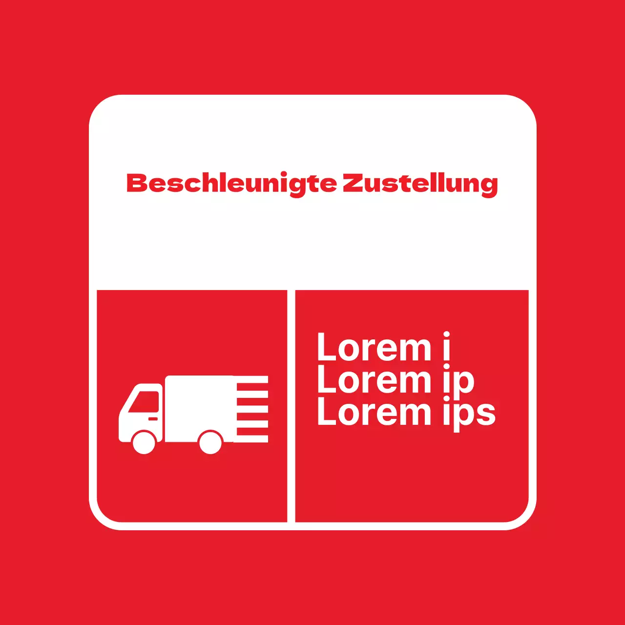 Aufkleber für die beschleunigte Zustellung