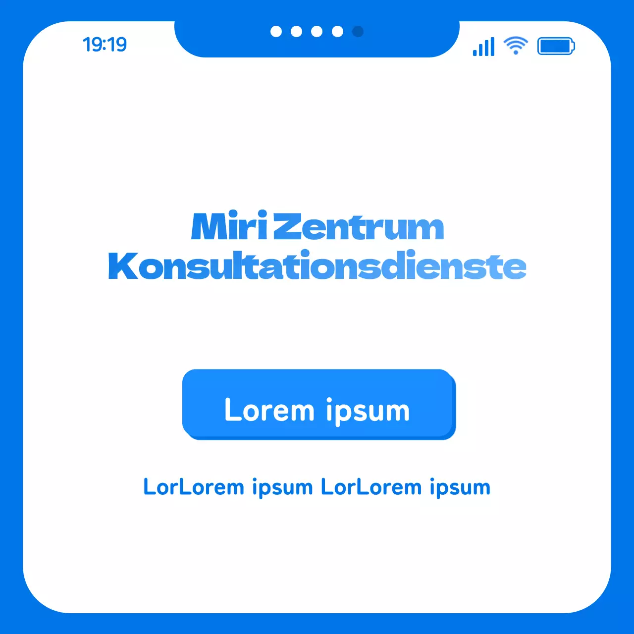 Corona Blue mit blauem Chat-Thema