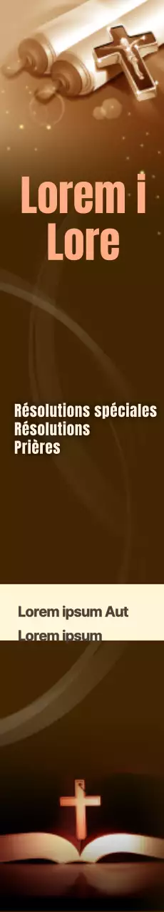 Bannière de l'église du calme brun