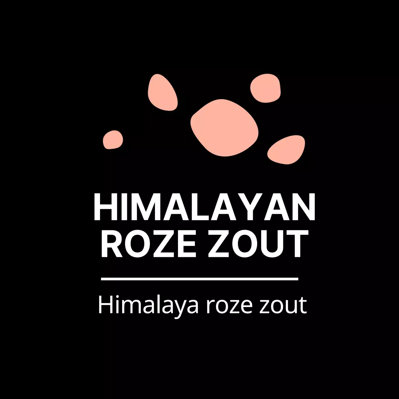 Himalaya roze zout sticker voor zwarte eenvoudige bijgerecht labels