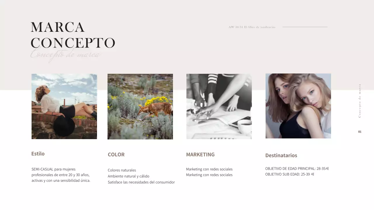 Plan de negocio de ropa sencilla con tonos suaves