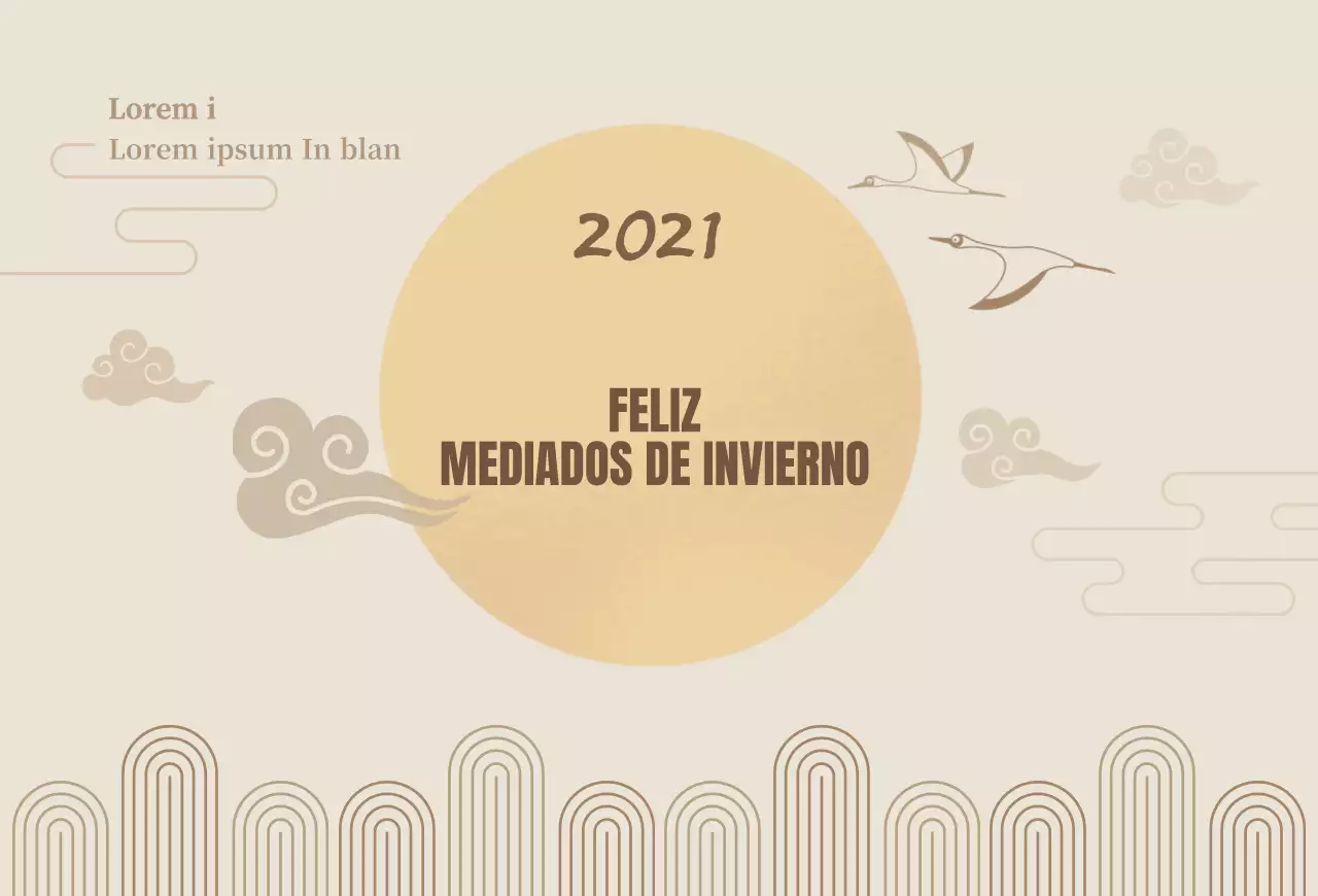 Una postal otoñal beige