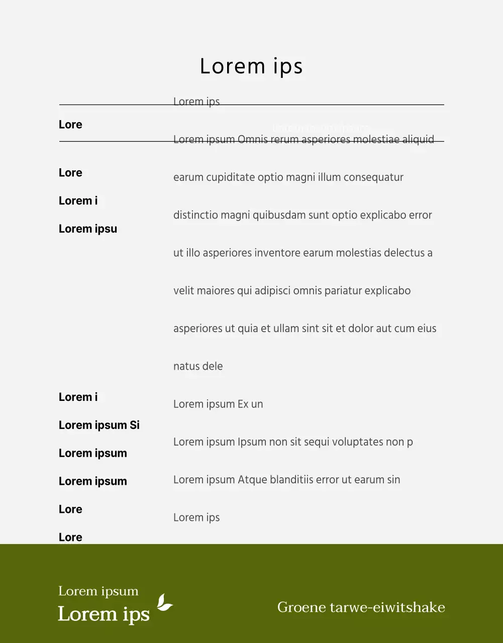 Groene tarwe-eiwitshake