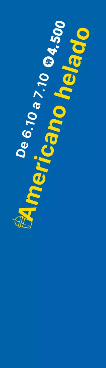 Venta de café grande sobre fondo azul