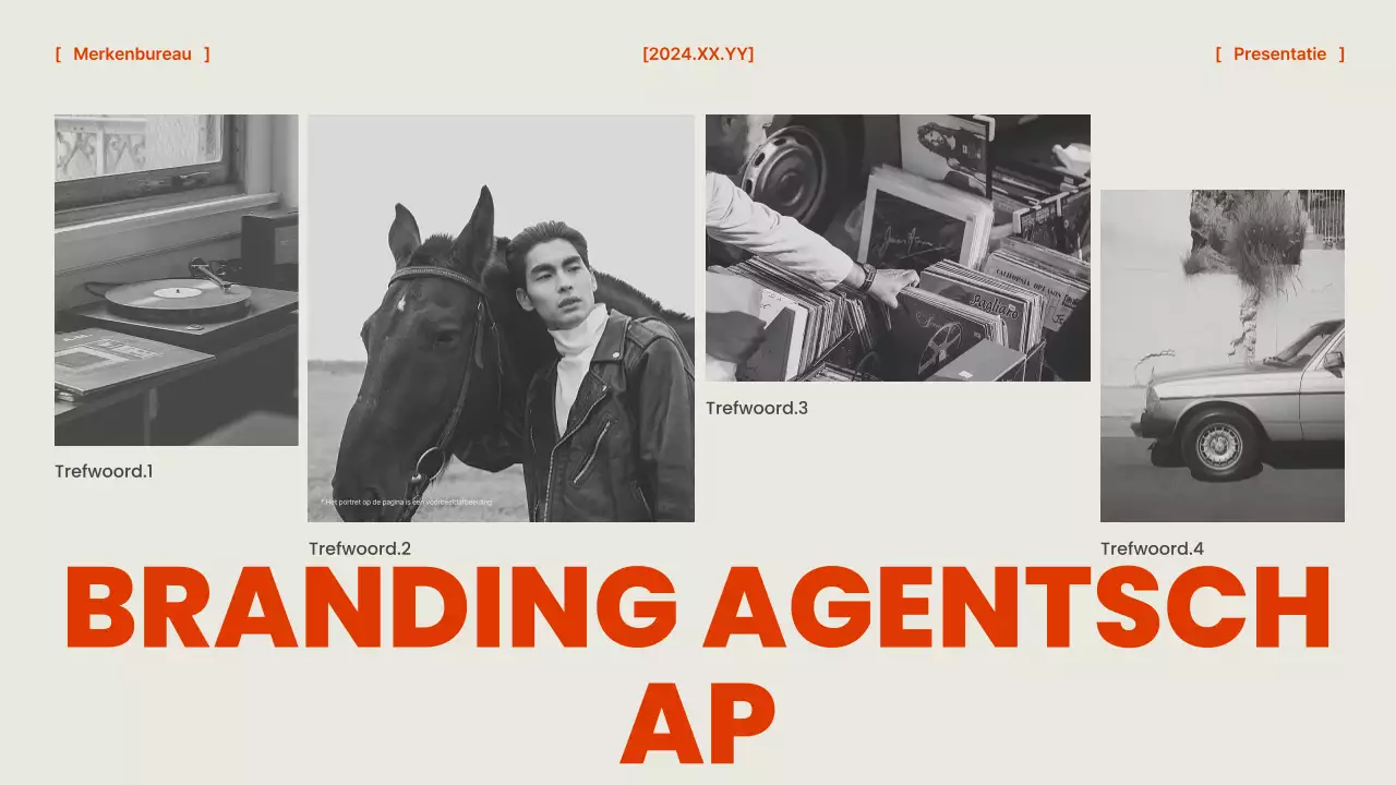 Een oranje en chique brand agency briefing