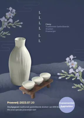 Sfeervol thema van flessen en bloemen