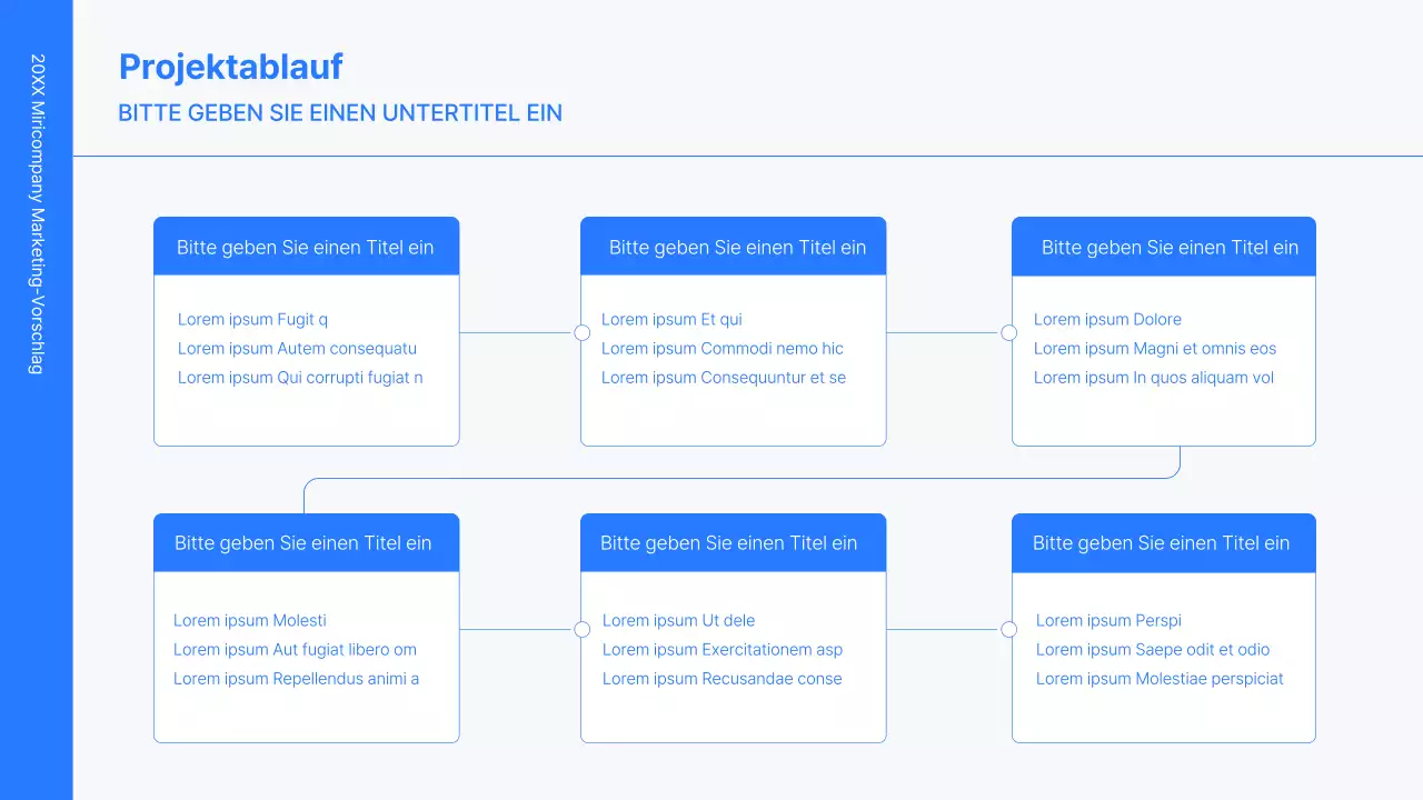 Business-Konzept-Kit mit blauen, minimalistischen und einfachen Linien