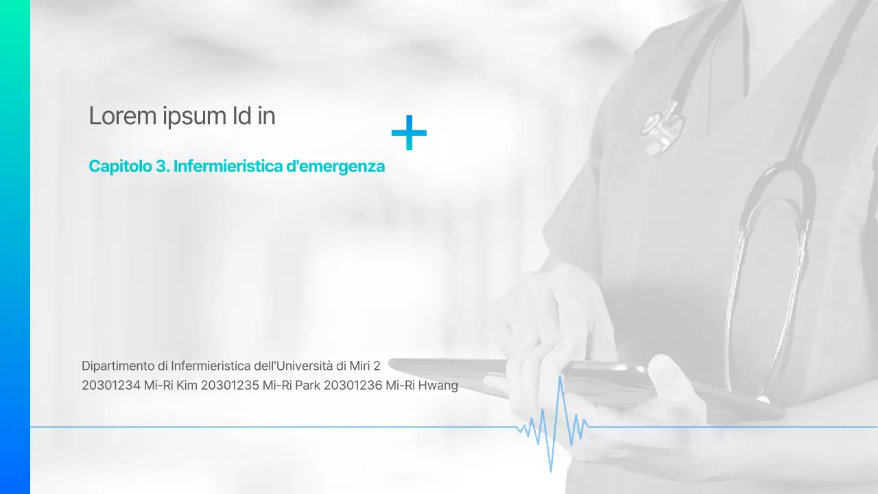 Gradiente turchese Fondamenti e basi dell'infermieristica Capitolo 3 Presentazione del compito di infermieristica d'urgenza per l'infermieristica medica.