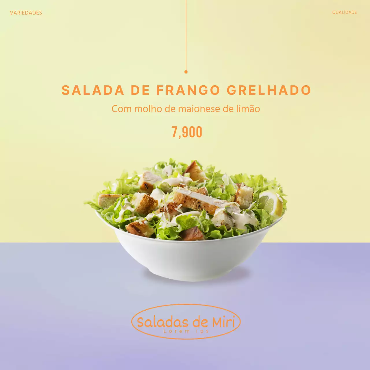 Quadrados de salada simples roxos