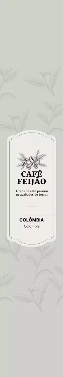 Embalagem vintage de café em grão com ilustração chartreuse
