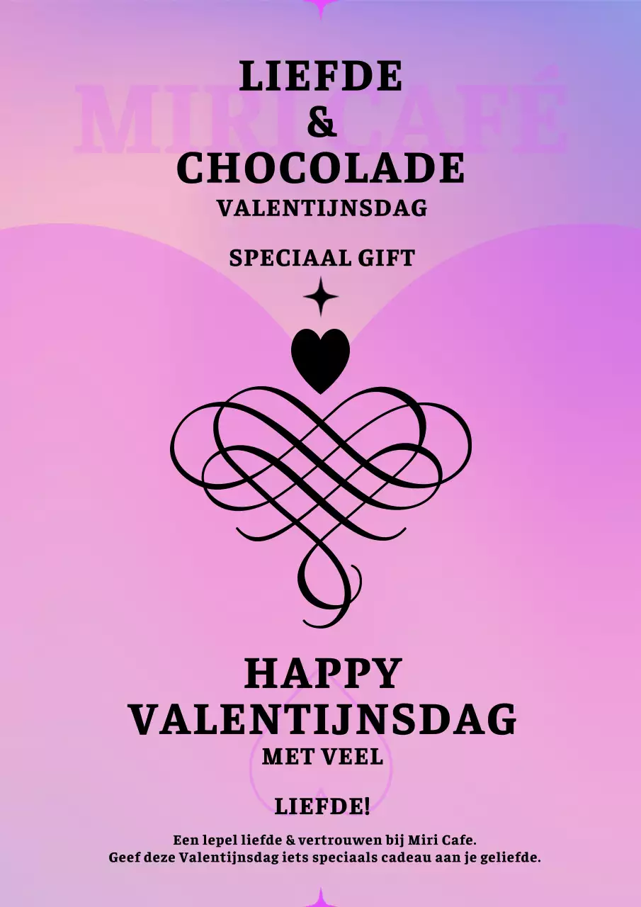 Valentijnsdag met hartpunten op een roze verloopachtergrond