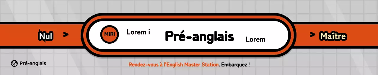 Promotion du concept de métro école en gris et rouge