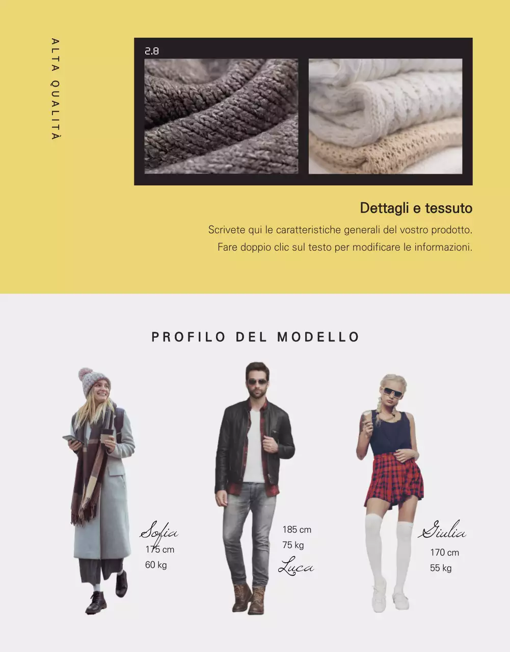 Pagina dettagliata della moda