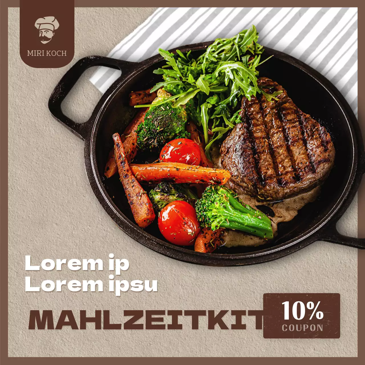 Hervorgehobene Bilder in braun Einführung in das Home Party Meal Kit