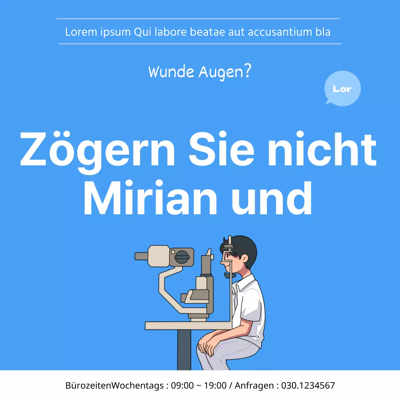 Blaue und weiße Bindehautentzündung CardNews