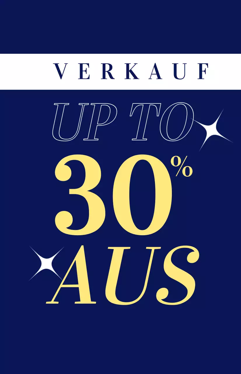 Sommerschlussverkauf-Flagge mit gelber Schrift auf marineblauem Hintergrund