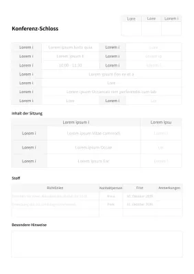 Grautöne sauber Besprechungsprotokoll Besprechungsbericht Schulverein Club Business Dokumentvorlage