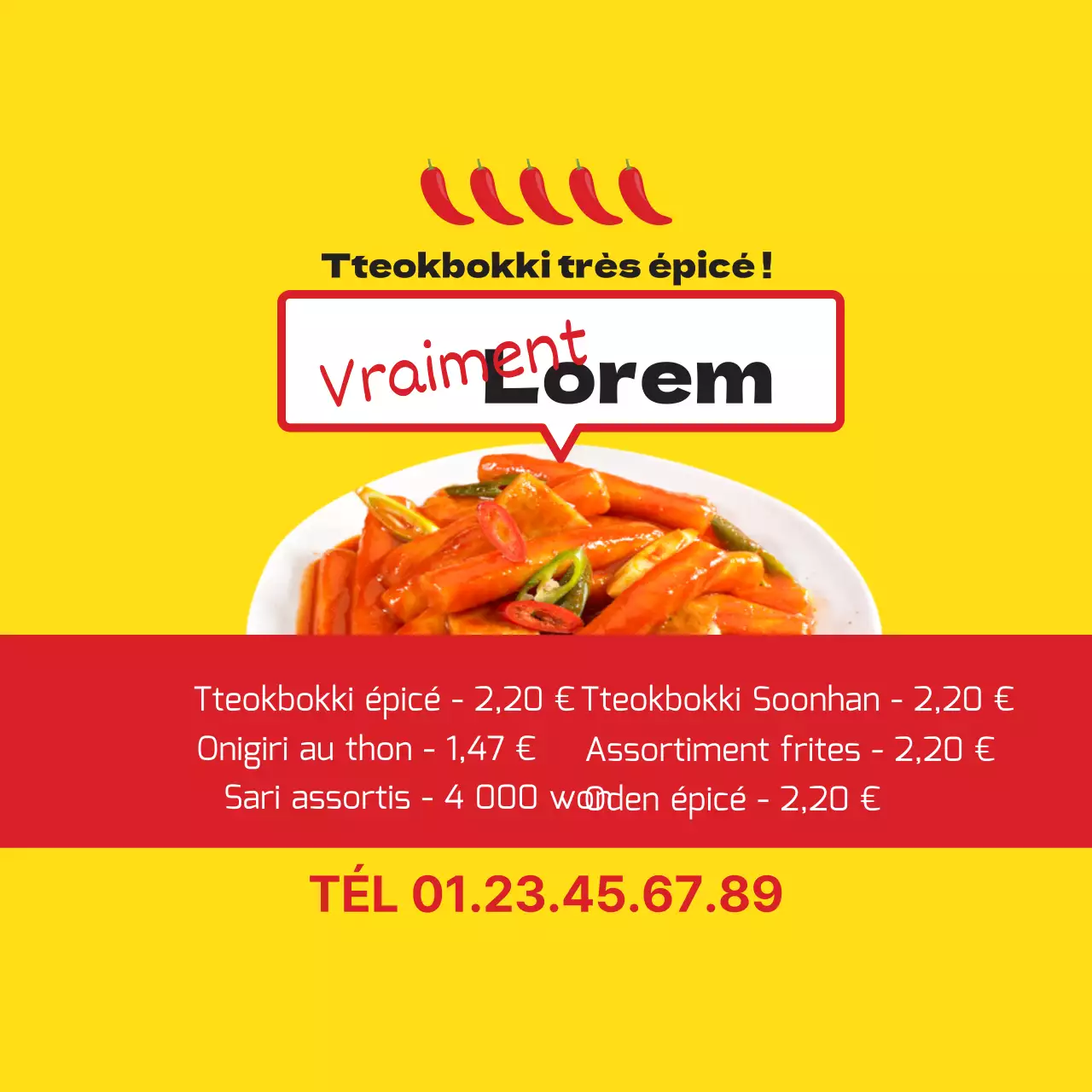 Tteokbokki vraiment épicé
