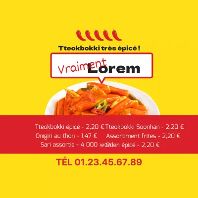 Tteokbokki vraiment épicé