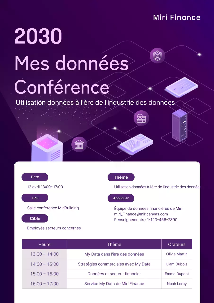 Guide de la conférence MyData, surligné en violet