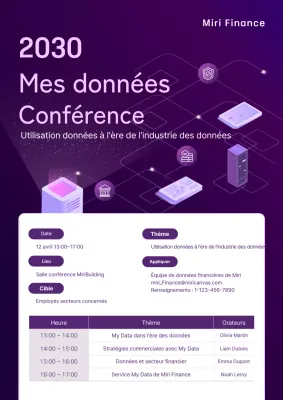 Guide de la conférence MyData, surligné en violet