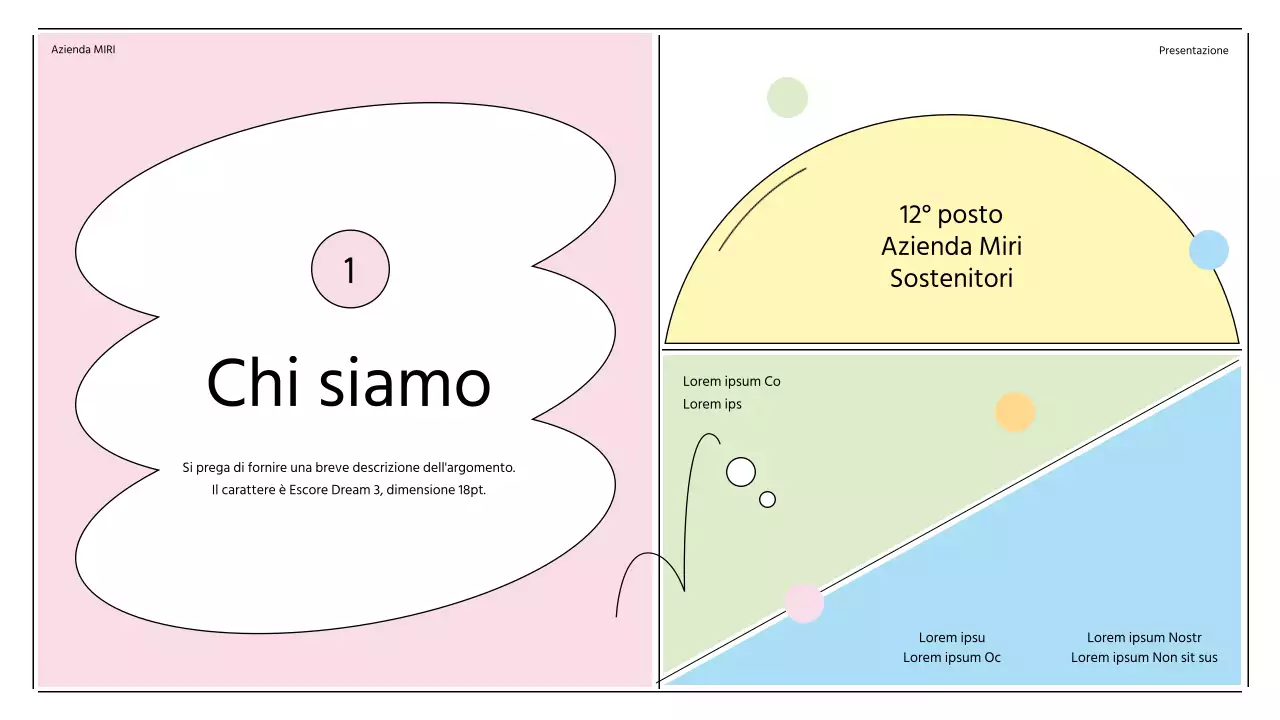 Cerimonia di lancio dei sostenitori con forme pastello a cornice solare