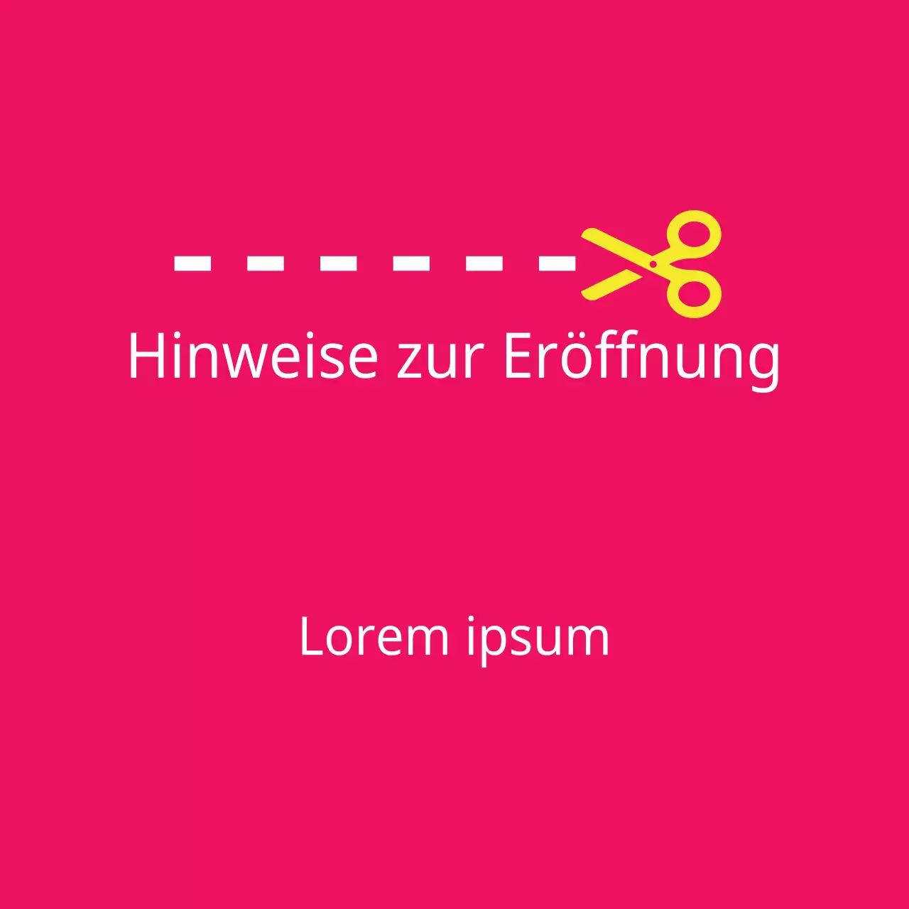 Anmerkungen zur Eröffnung