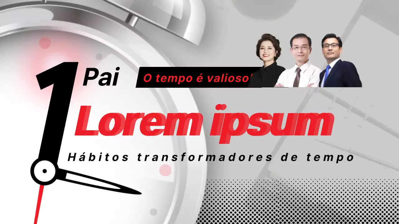Tema de dicas de gestão do tempo com um conceito de tempo rápido vermelho monótono
