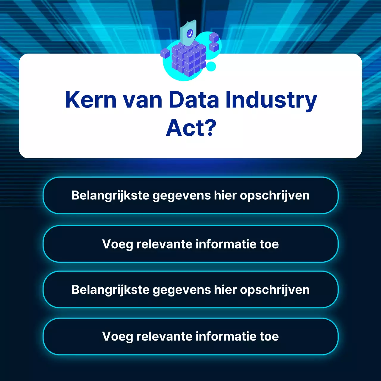 Data Industry Act richtlijnen in blauw kleurverloop