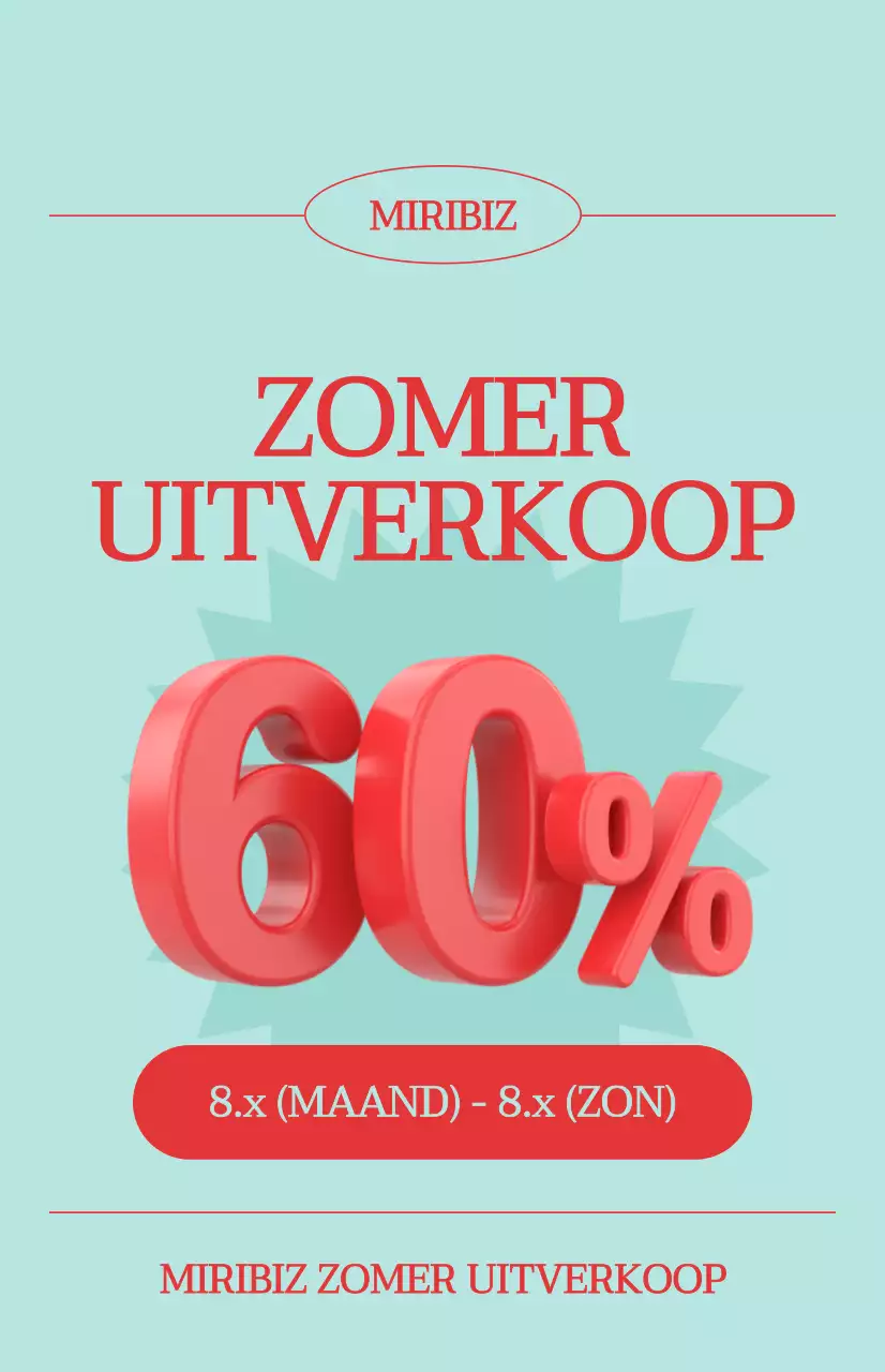 Coole zomer uitverkoop promotie met een blauwe achtergrond
