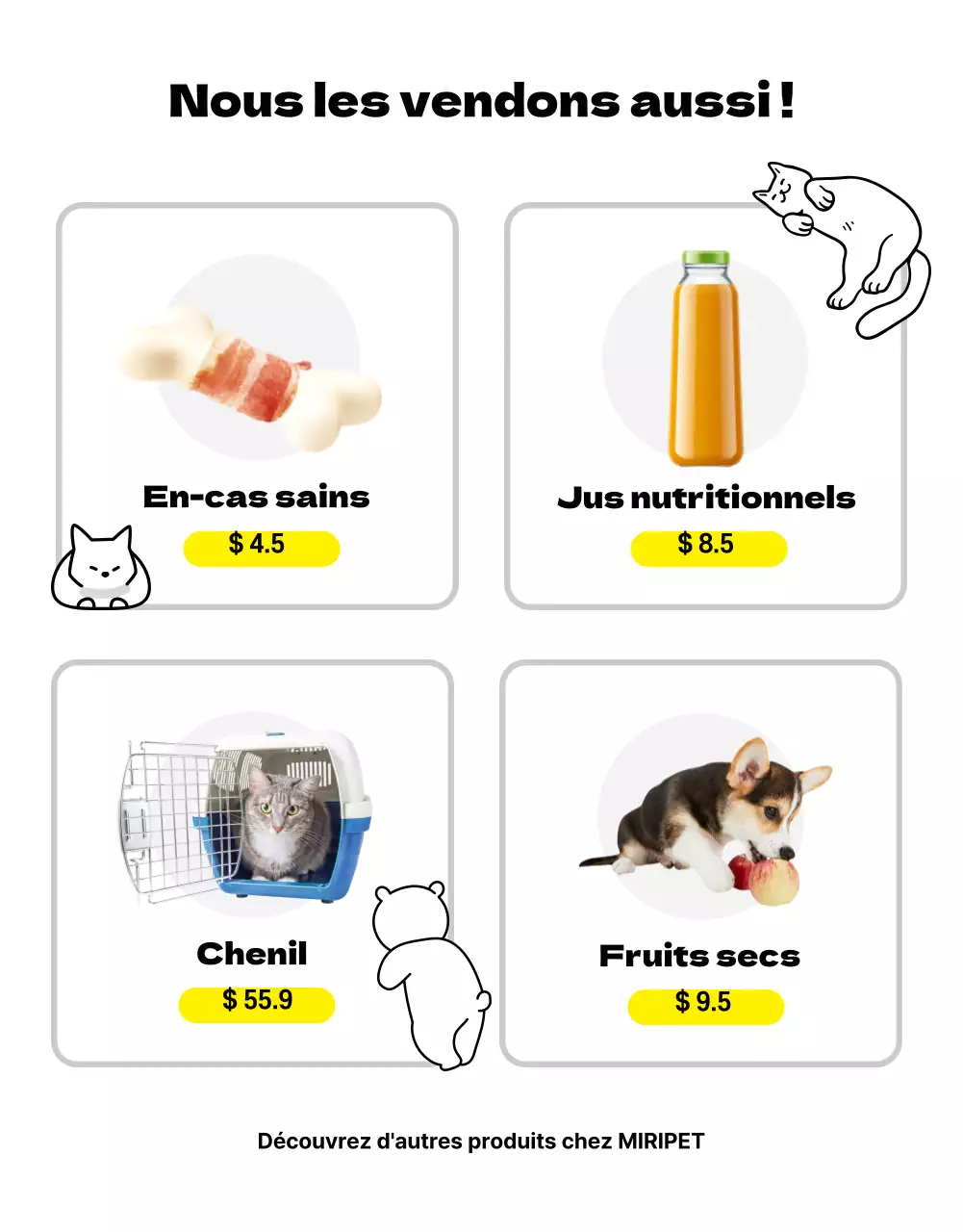 Page d'information sur les animaux de compagnie