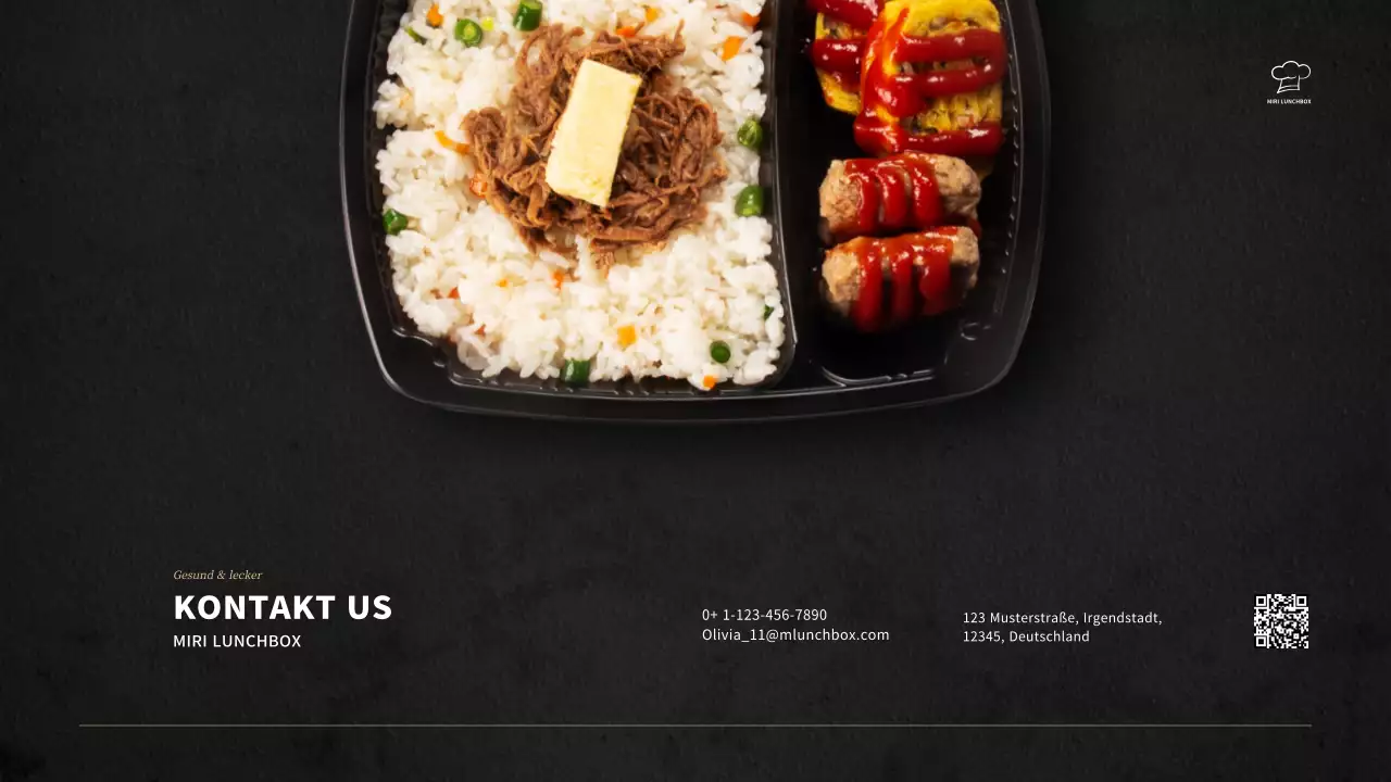 Geschäftsplan für ein Unternehmen für schwarze Lunchpakete auf Englisch