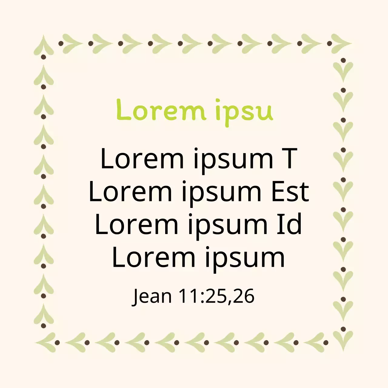 Illustration verte étiquette de Pâques d'une église soignée