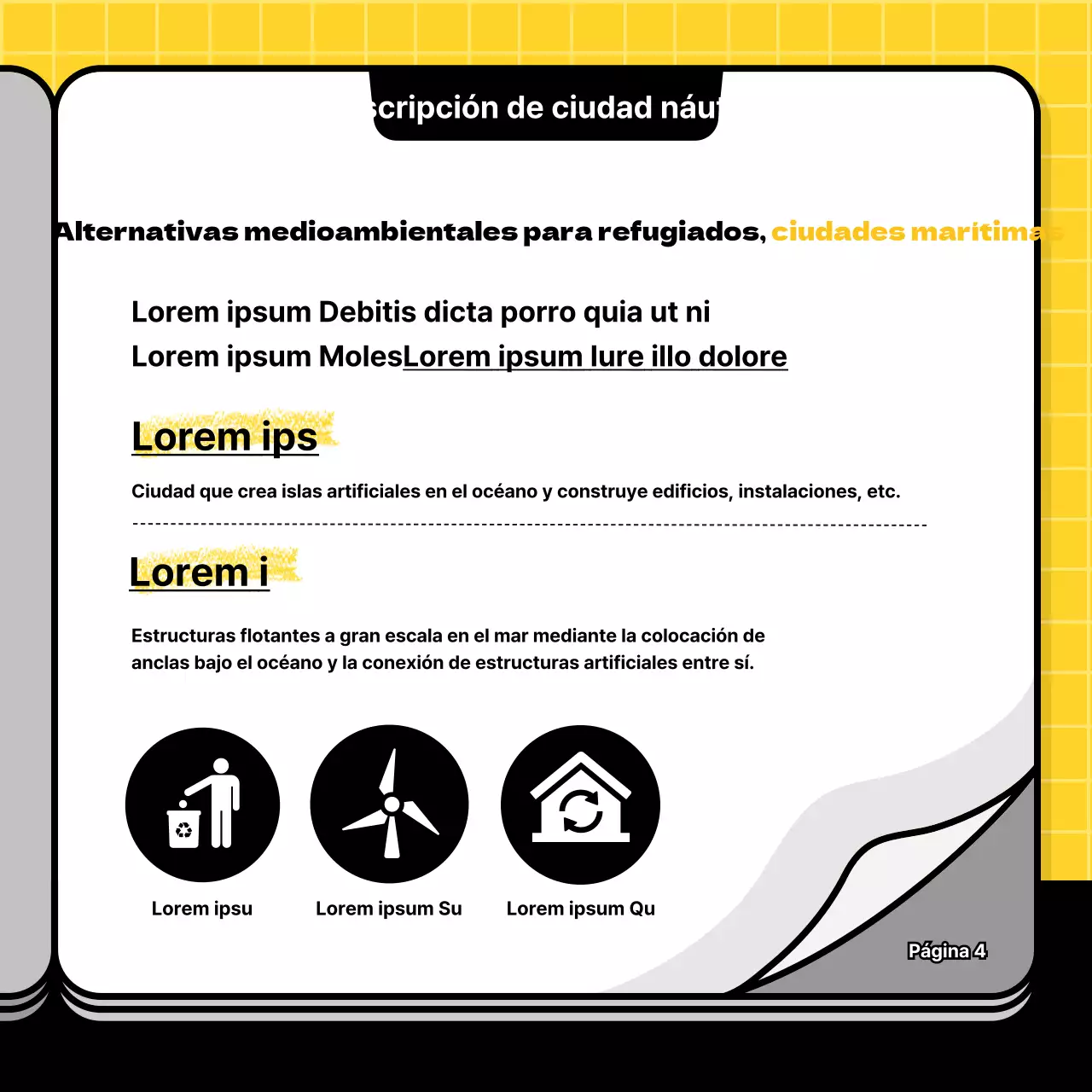 Una sencilla guía de donaciones en amarillo y negro