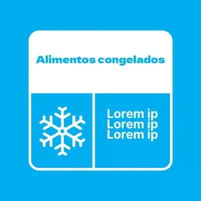 Pegatinas de alimentos congelados