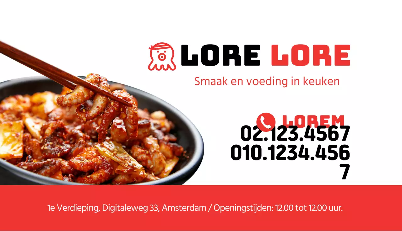 Rode foto benadrukt nette restaurantchutneys