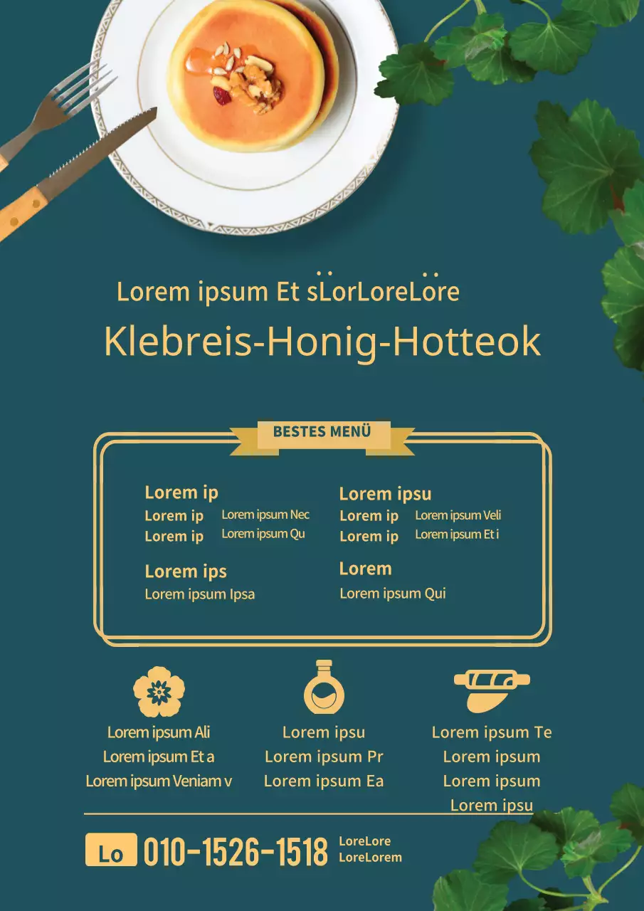 Seminar-Flyer in blau