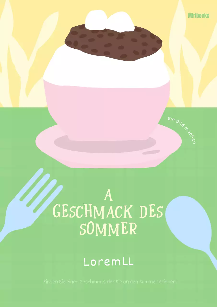 Ein Geschmack von Sommer Essay in Rosa und Limonengrün