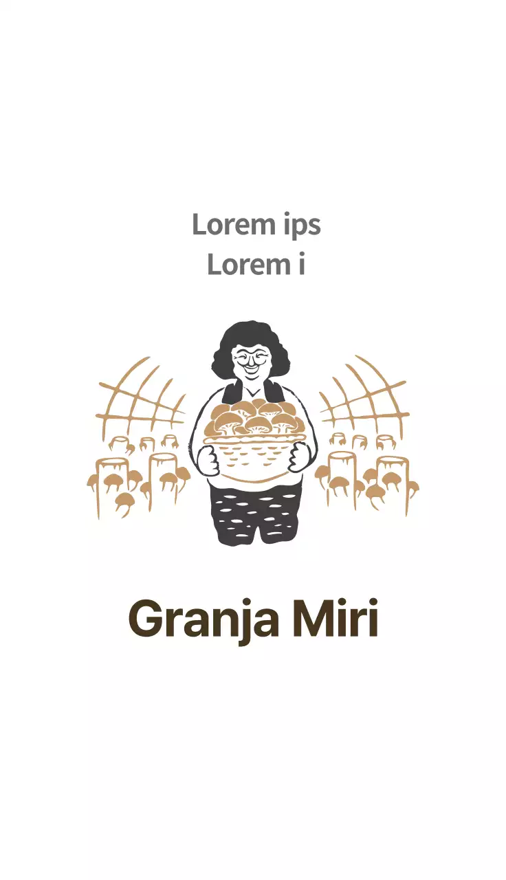 Ilustración marrón granja ordenada