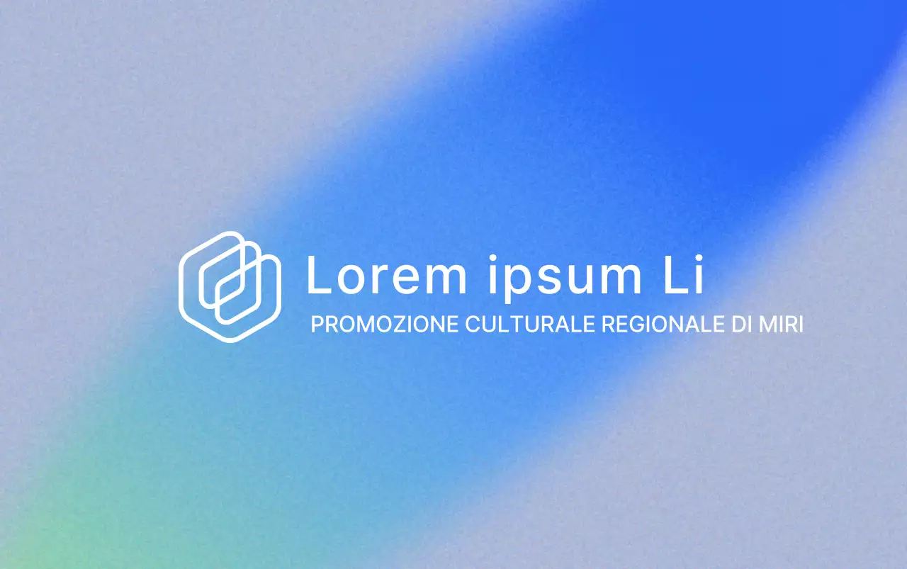 Promuovere un festival istituzionale con uno sfondo sfumato di blu e viola.