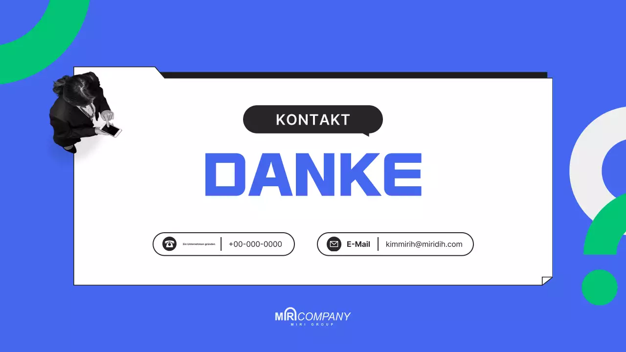 Ein modernes, blaues Pitch Deck für Ihr Startup