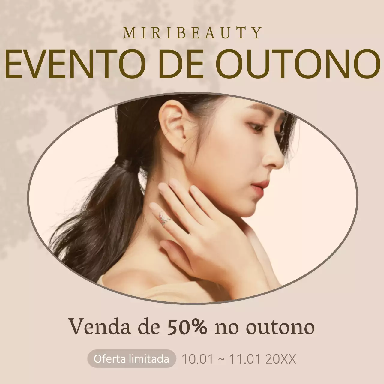 Pink Beige Calm Beauty Shop Promoção de outono