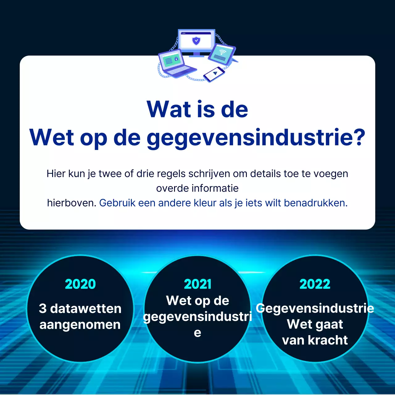 Data Industry Act richtlijnen in blauw kleurverloop