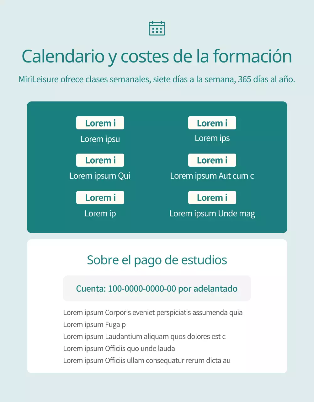 Guía de reserva de una licencia de navegación sencilla en azul claro y verde