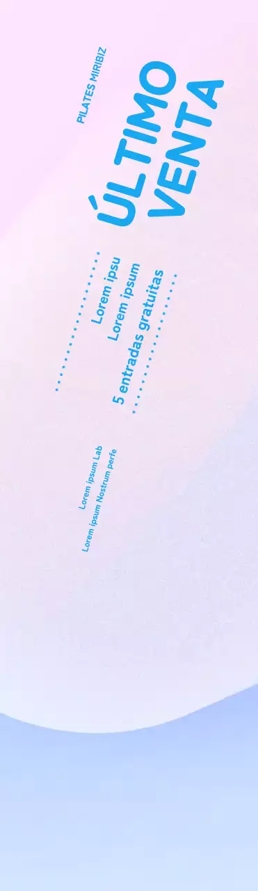 Promocione su evento de Pilates con un emotivo fondo gráfico en 3D