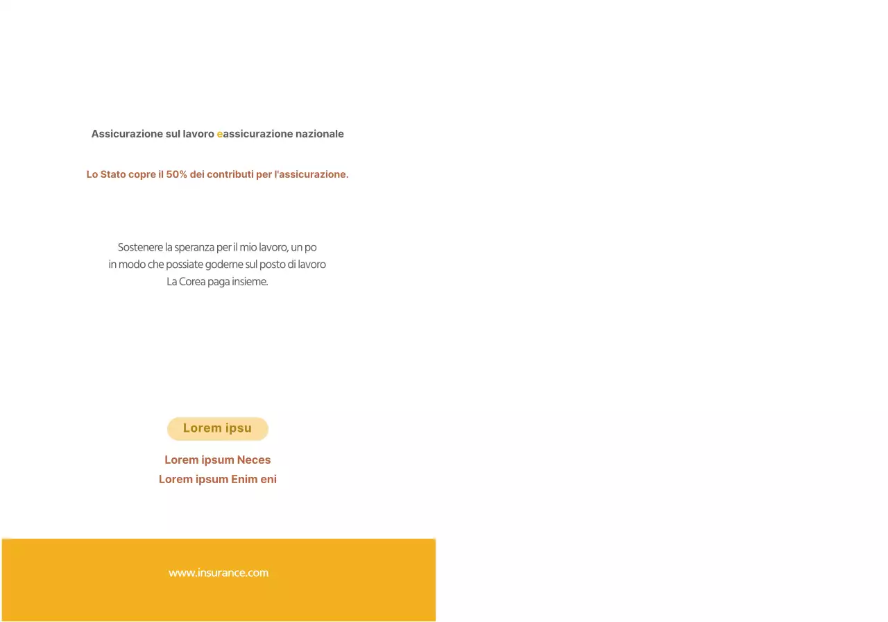 Un semplice testo e un'immagine gialla per promuovere il sistema di previdenza nazionale.