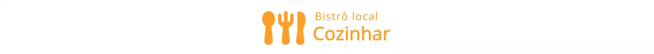 Uma simples redinha branca e laranja para promover o seu logótipo de bistrô